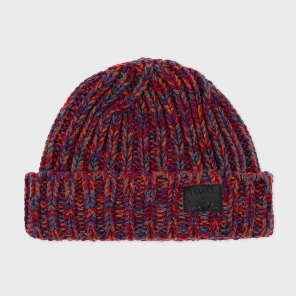 Paul Smith Red Chunky Knitted Twist Beanie