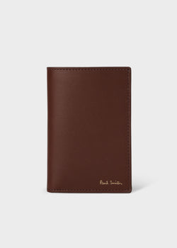 Paul Smith Brown 'Signature Stripe' Interior Credit Card Wallet