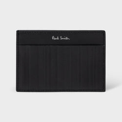 Paul Smith Black Leather 'Shadow Stripe' Credit Card Holder