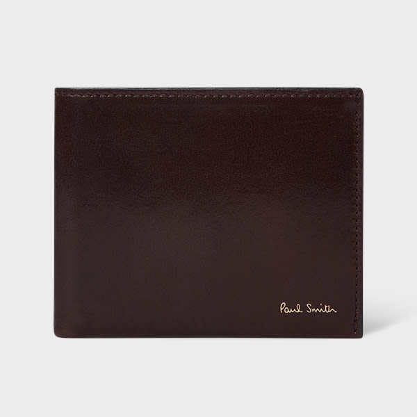 Paul Smith Dark Brown Compact Billfold Leather Wallet