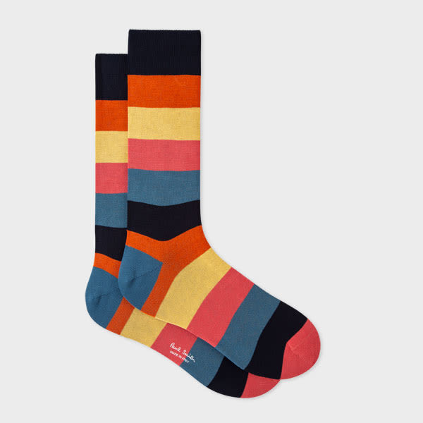 Paul Smith 'Artist Stripe' Block Socks Multicolour