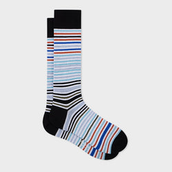 Paul Smith Black Multi-Stripe Socks