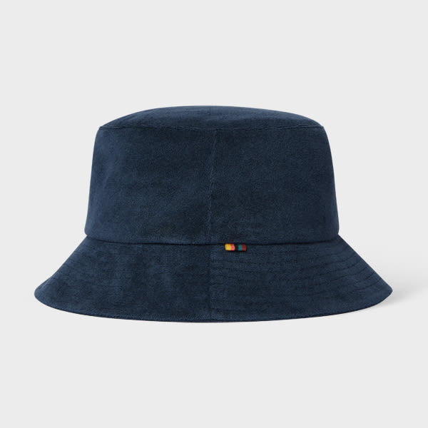 Paul Smith Navy Cotton-Blend Towelling Bucket Hat Blue