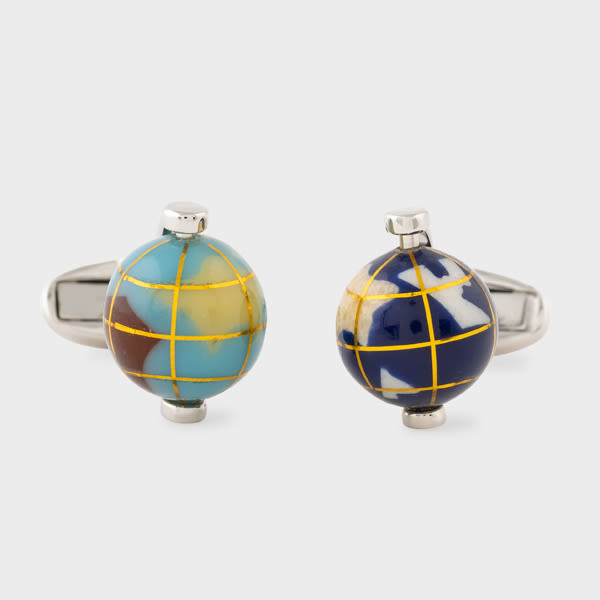 Paul Smith 'Globe' Cufflinks Blue