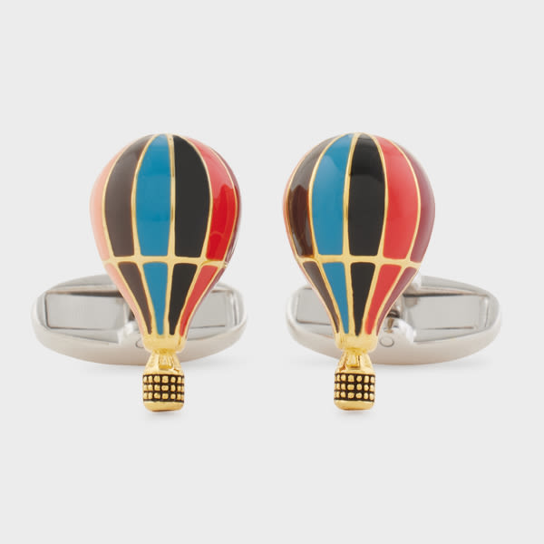 Paul Smith 'Signature Stripe' Hot Air Balloon Cufflinks Multicolour