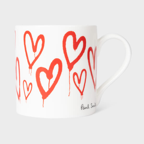 Paul Smith 'Graffiti Heart' Bone China Mug White