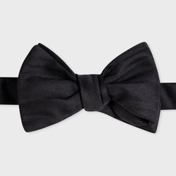 Paul Smith Black 'Shadow Stripe' Self-Tie Bow Tie