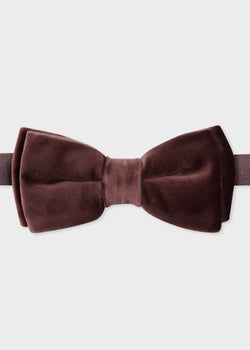 Paul Smith Mauve Velvet Pre-Tied Bow Tie Purple