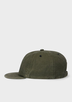 PS Paul Smith Khaki 'Happy' Cotton Cap Green