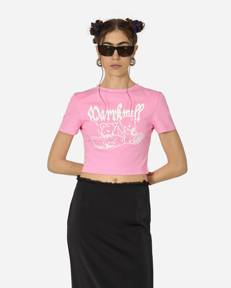 MARRKNULL Punk Bear Slim-Fit T-Shirt Pink