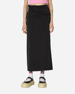 MARRKNULL Silk Skirt Black