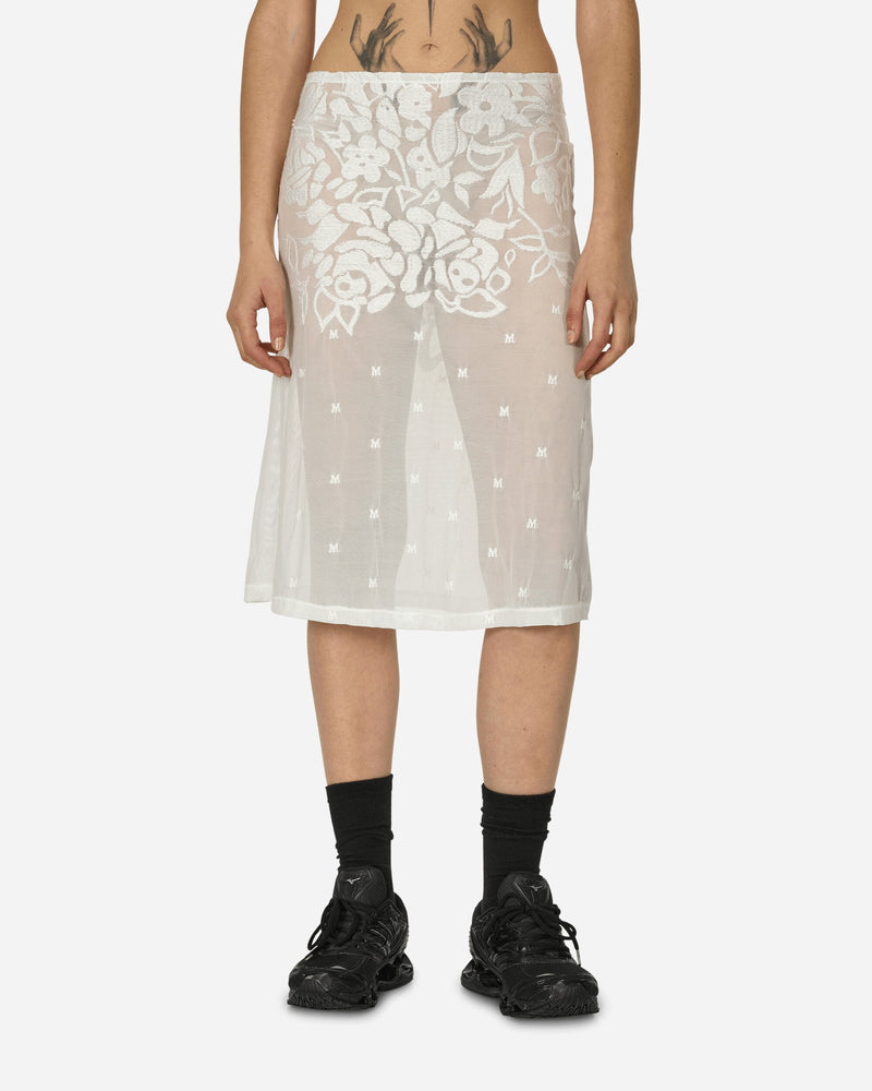 MARRKNULL Lace Skirt White