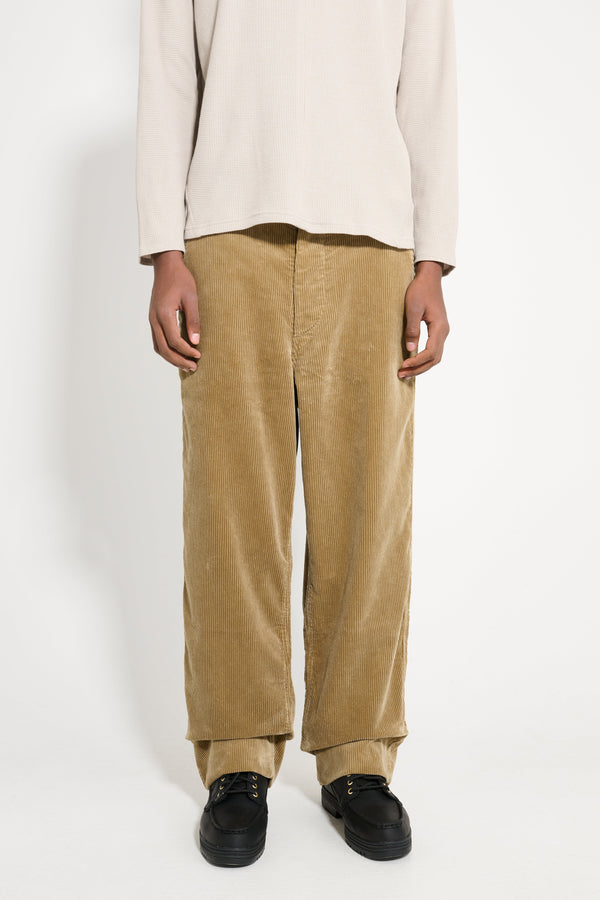 Margaret Howell MHL Wide Waistband Trouser Heavy Corduroy Off Putty