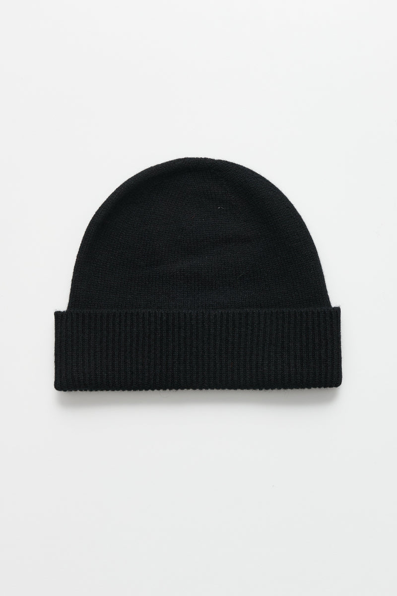 Margaret Howell Fine Gauge Beanie Cashmere Black