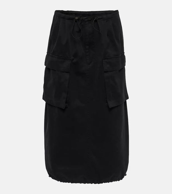 MM6 Maison Margiela Cotton gabardine cargo midi skirt | LYBSTORE