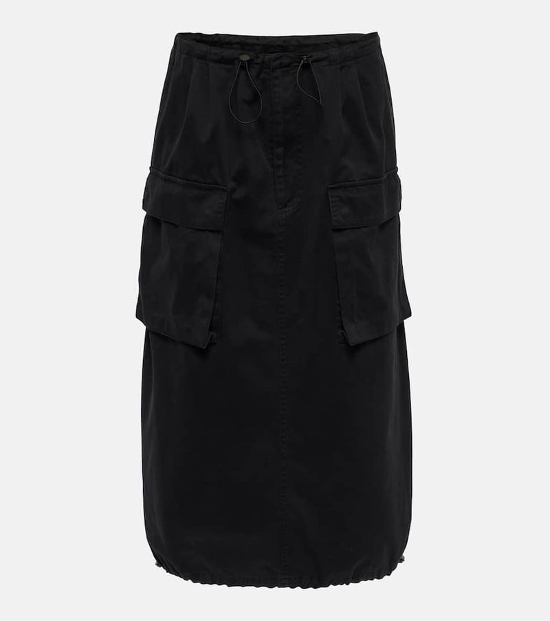 MM6 Maison Margiela Cotton gabardine cargo midi skirt