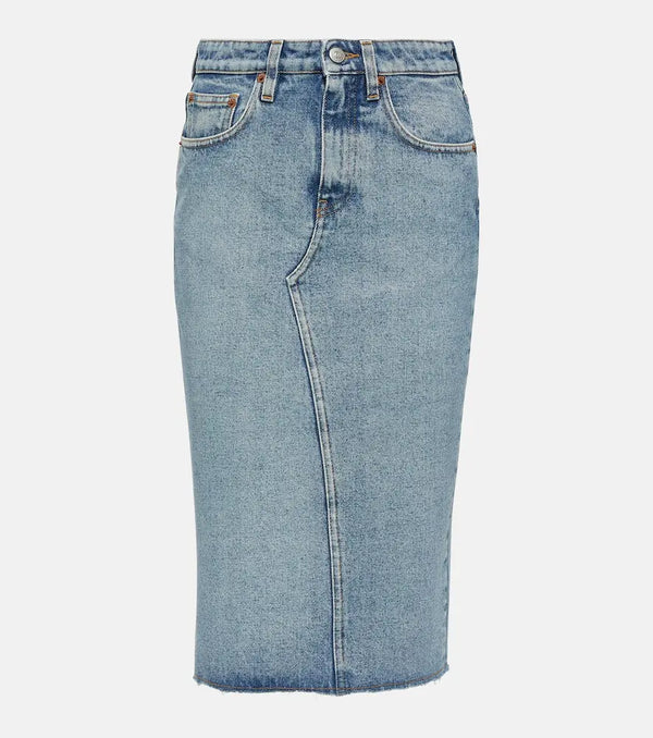 MM6 Maison Margiela Denim midi skirt | LYBSTORE