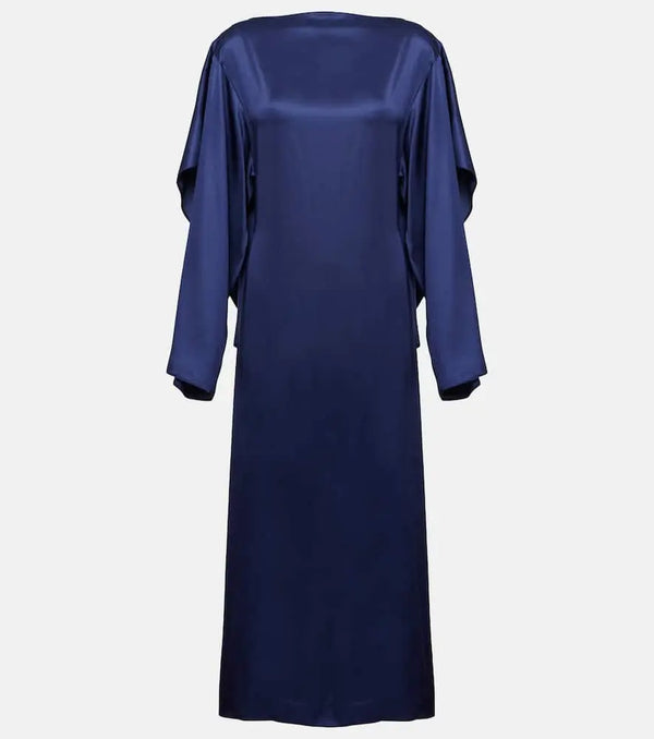 MM6 Maison Margiela Draped satin midi dress | LYBSTORE