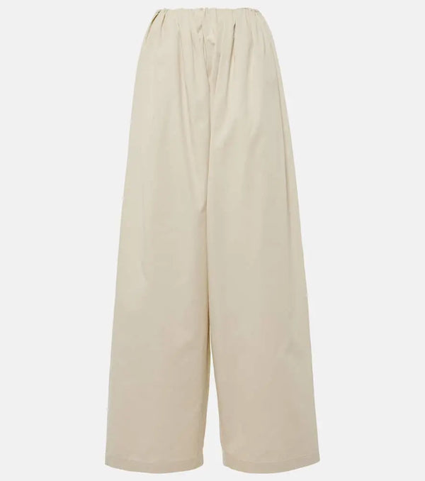 MM6 Maison Margiela High-rise cotton wide-leg pants | LYBSTORE