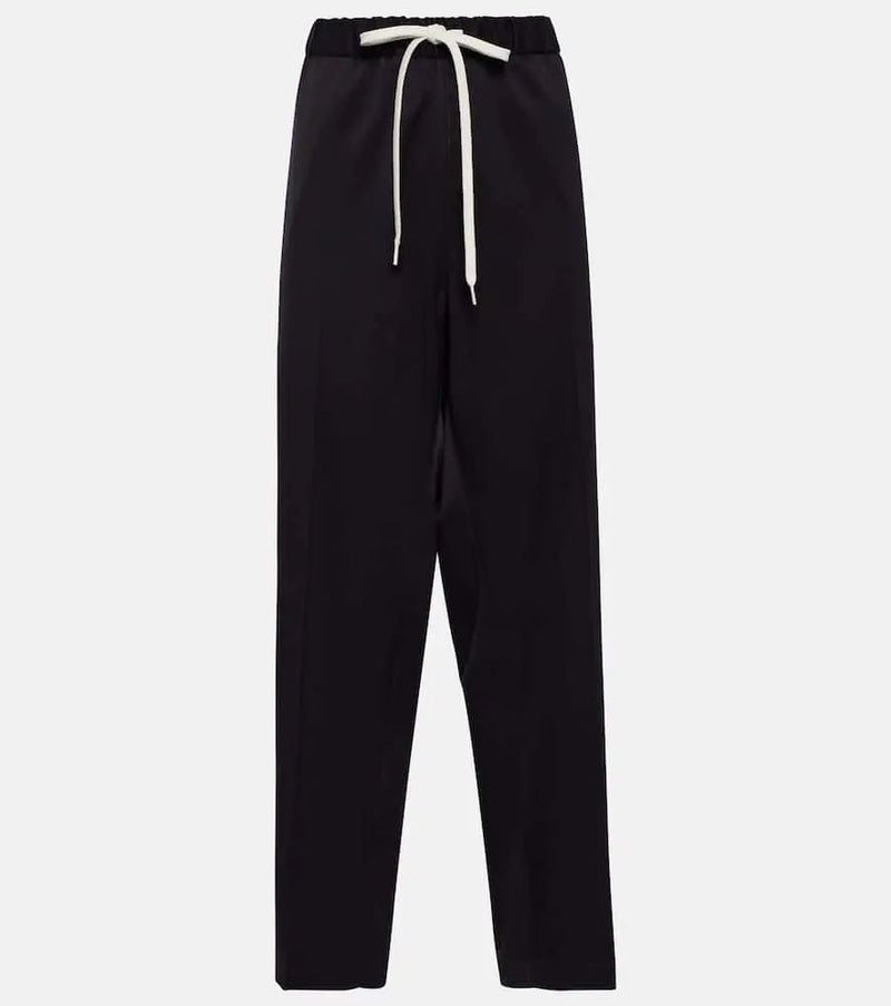 MM6 Maison Margiela High-rise straight wool-blend pants