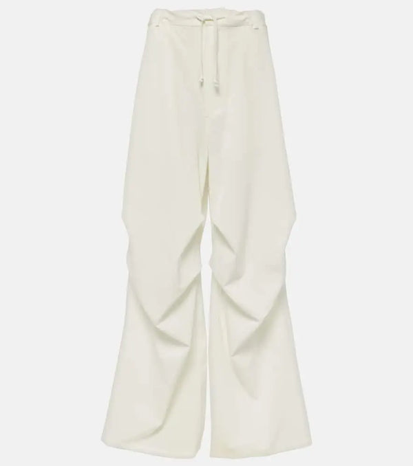 MM6 Maison Margiela High-rise twill wide-leg pants | LYBSTORE