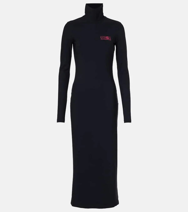 MM6 Maison Margiela Knitted turtleneck midi dress