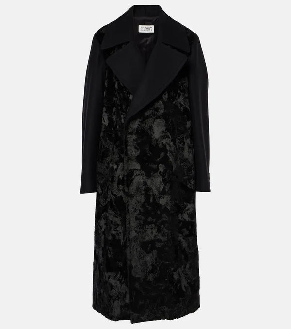 MM6 Maison Margiela Paneled wool-blend coat | LYBSTORE