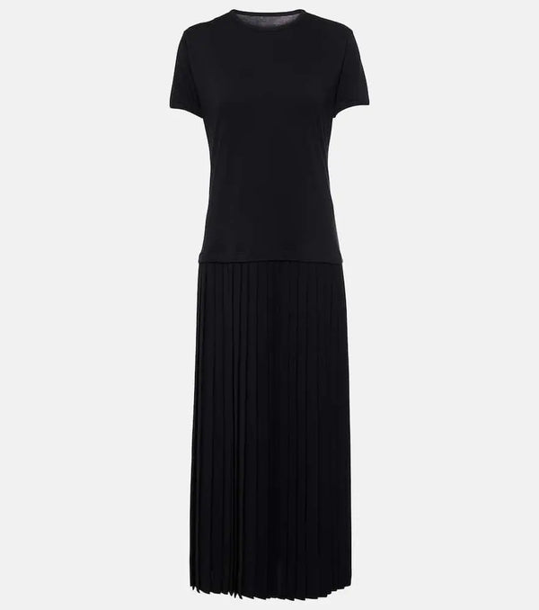 MM6 Maison Margiela Pleated cotton midi dress