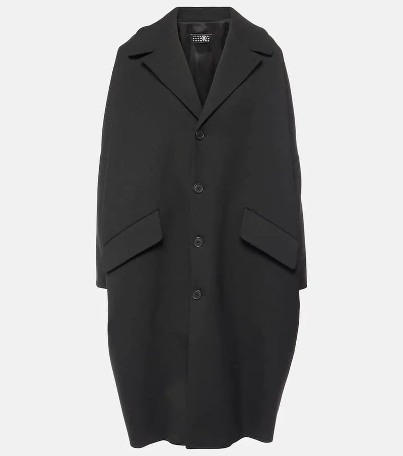 MM6 Maison Margiela Single-breasted gabardine coat | LYBSTORE