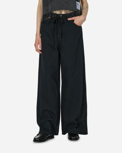 MM6 Maison Margiela Lightweight Denim Low-Waist Trousers Black