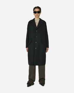 MM6 Maison Margiela Wool Gabardine Coat Black