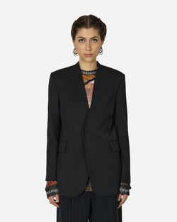 MM6 Maison Margiela Collarless Padded Suit Jacket Black