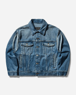 MM6 Maison Margiela Women s Deconstructed Denim Jacket Medium Blue