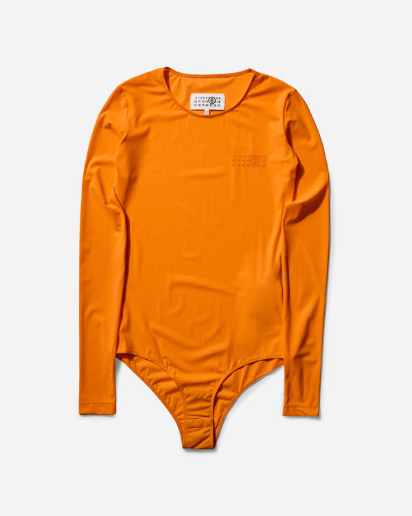 MM6 Maison Margiela Women s Long-Sleeve Bodysuit Orange