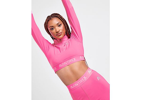 MONTIREX Icon Crop 1 4 Zip Top Pink