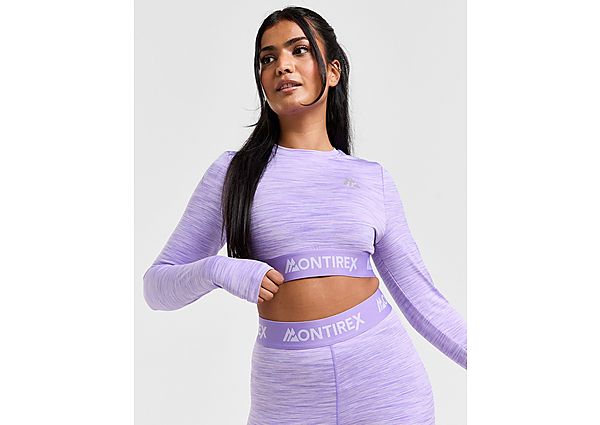 MONTIREX Icon Trail Long Sleeve Crop Top Purple