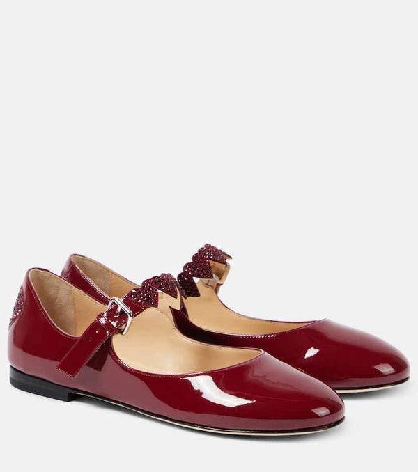 Mach & Mach Petit Coeur patent leather Mary Jane flats