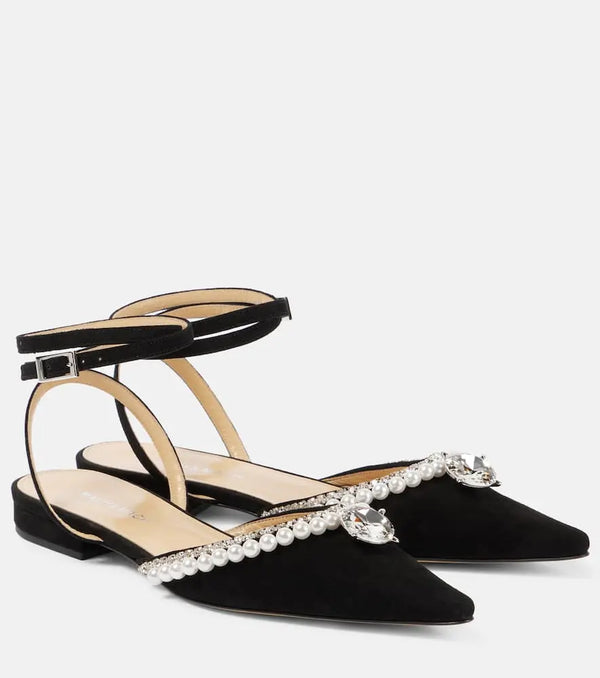 Mach & Mach Diamond of Elizabeth suede flats | LYBSTORE