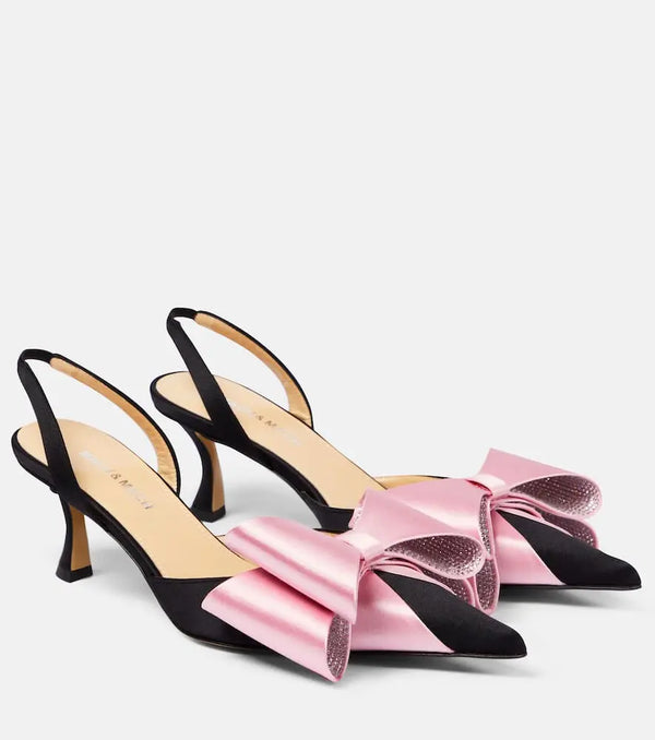 Mach & Mach Le Cadeau 65 satin slingback pumps | LYBSTORE