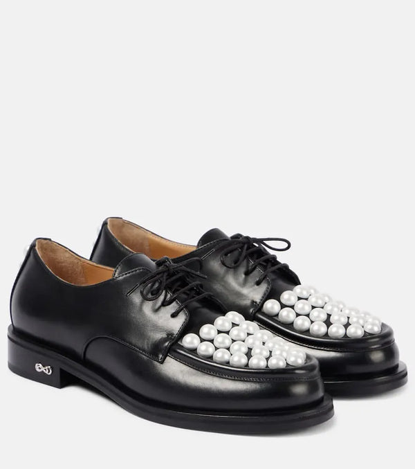 Mach & Mach Sirene embellished leather loafers | LYBSTORE