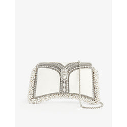 Womens Mae Cassidy Crystal-embellished metal clutch bag