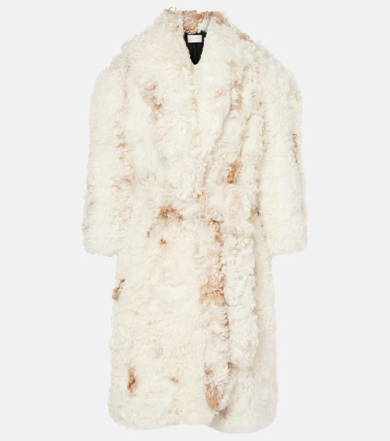 Magda Butrym Belted shearling coat