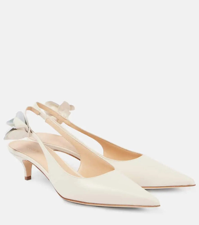 Magda Butrym Bridal leather slingback pumps | LYBSTORE