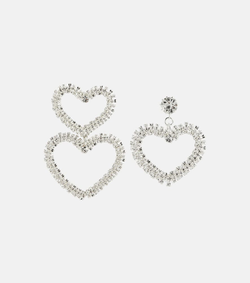 Magda Butrym Embellished asymmetric heart earrings