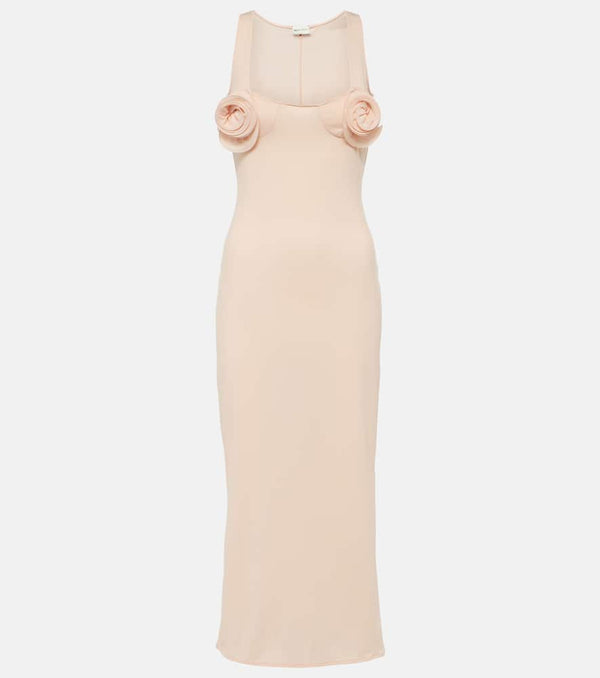 Magda Butrym Floral-appliqué jersey midi dress