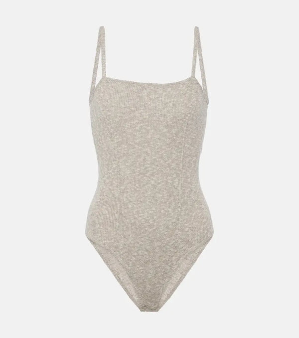 Magda Butrym Knitted linen and cotton bodysuit | LYBSTORE