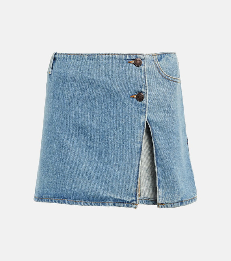 Magda Butrym Low-rise denim miniskirt | LYBSTORE