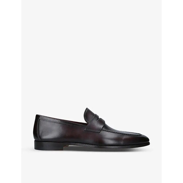 Magnanni Delos almond-toe suede loafers