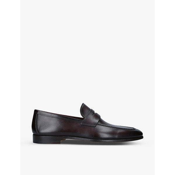 Magnanni Delos almond-toe suede loafers | LYBSTORE