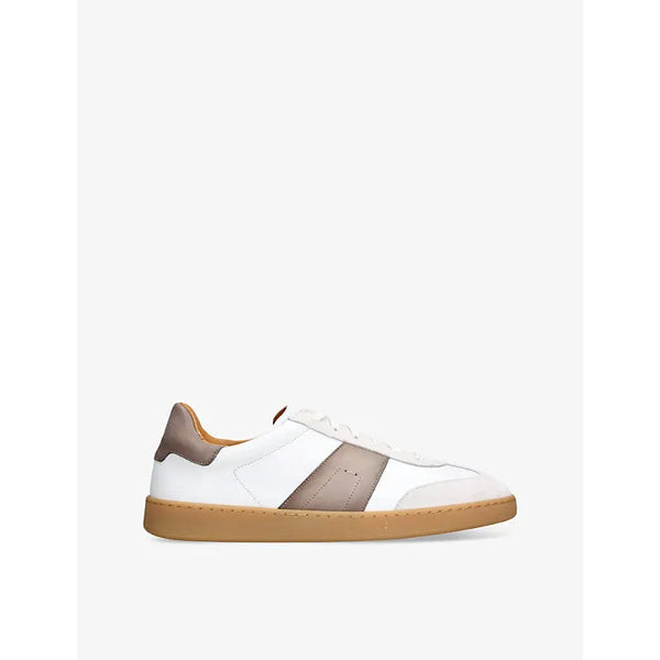 Magnanni Kaido branded leather and suede low-top trainers